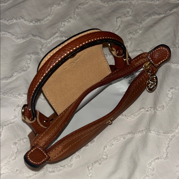 Mini Longchamp Brown Purse with Removable Strap - Picture 10 of 12